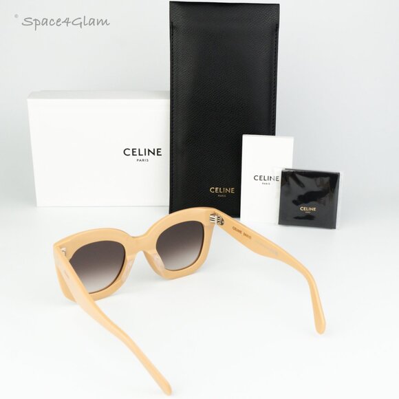 BRAND NEW Celine CL4005FN 57Z Beige Gradient Violet Geometric Women Sunglasses - Picture 1 of 6